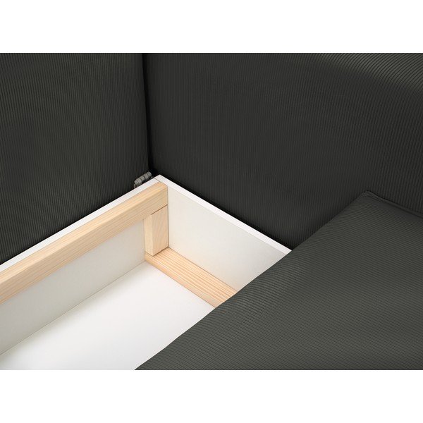 Canapea extensibilă din catifea Mazzini Sofas Azalea, negru-image-1