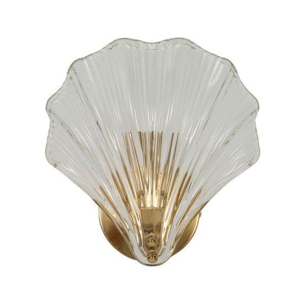Aplică de perete aurie din sticlă Da Muro Shell – Mauro Ferretti