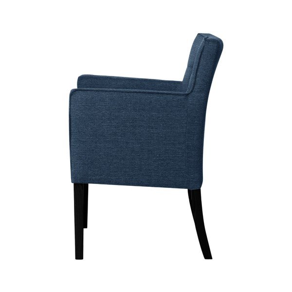 Scaun din lemn de fag Ted Lapidus Maison Freesia cu picioare negre, albastru denim-image-3