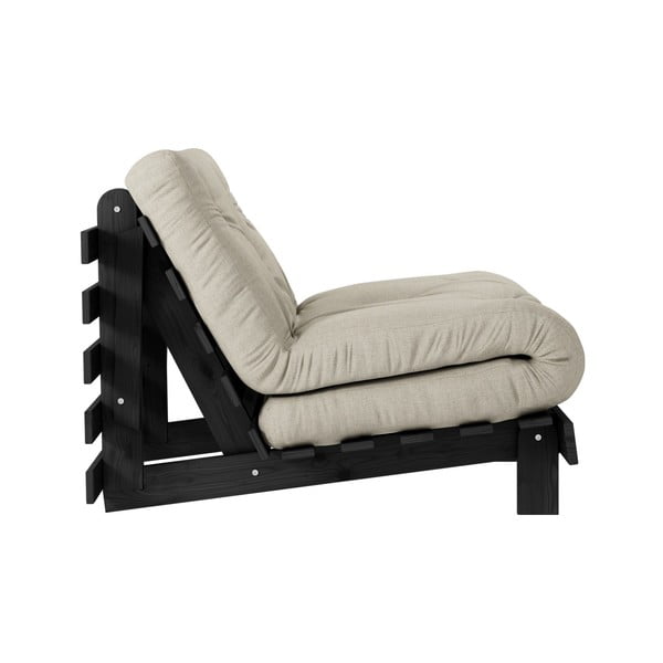 Fotoliu variabil KARUP Design Roots Black/Linen, crem - gri-image-4