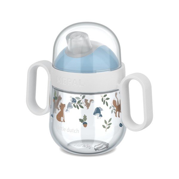 Cană pentru copii albastru-deschis din plastic 200 ml Forest Friends – Mepal