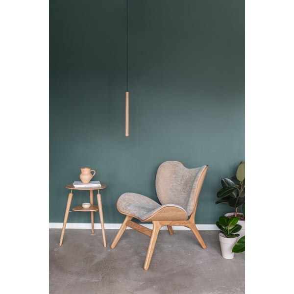 Lustră în culoare naturală LED din lemn masiv de stejar cu abajur din lemn ø 3 cm Chimes – UMAGE-image-3