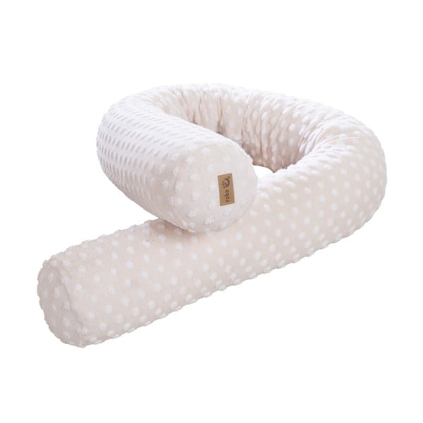 Apărătoare pentru pătuț bej din amestec de bumbac 170 cm Frosty Almond – Roba