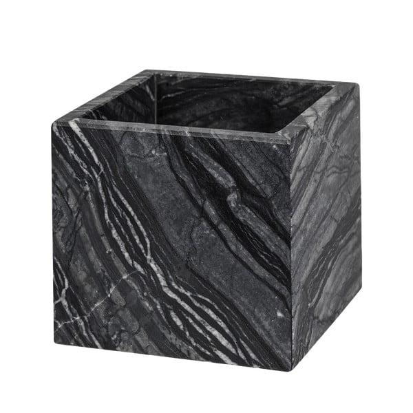 Organizator de baie gri închis pentru dischete demachiante din marmură Marble – Mette Ditmer Denmark