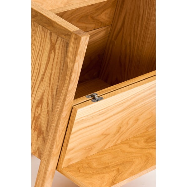 Dulap pentru vinuri din lemn de stejar în culoare naturală 59x60 cm NewEst - Woodman-image-1