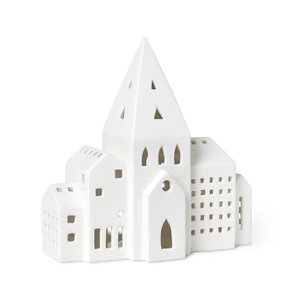 Sfeșnic alb de Crăciun din ceramică Kähler Design Urbania Lighthouse City-image-3