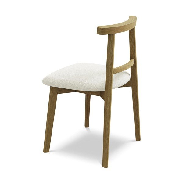 Scaun de dining crem din lemn masiv Ohelo – Makamii-image-3