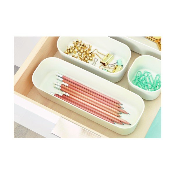 Cutie depozitare iDesign Eco, 9 x 27,5 cm, alb-image-2