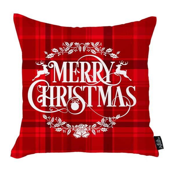 Față de pernă cu model de Crăciun Mike & Co. NEW YORK Honey Merry Christmas, 45 x 45 cm, roșu