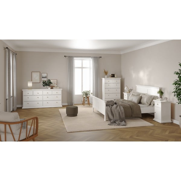 Pat matrimonial alb 160x200 cm Paris – Tvilum-image-1