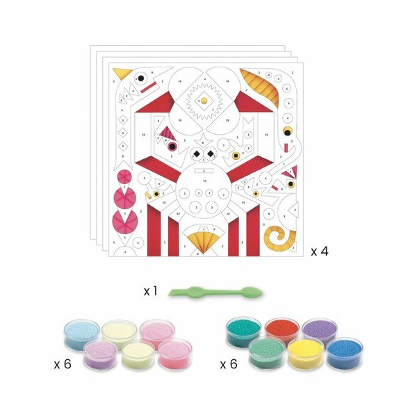 Carte de colorat din nisip luminos Djeco Sub apă-image-1