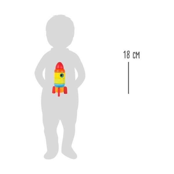 Joc din piese de lemn pentru copii Legler Rocket-image-4