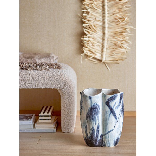 Vază neagră-albă din gresie (înălțime 37 cm) Elira – Bloomingville-image-2