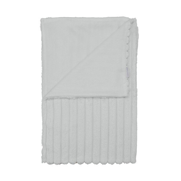 Pătură albă din micropluș/cocolino 130x170 cm Cosy Ribbed – Catherine Lansfield