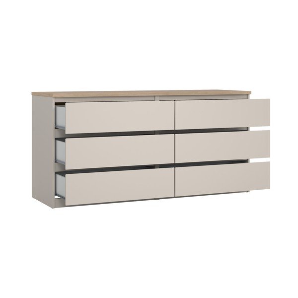 Comodă crem 154x76x50 cm Naia – Tvilum-image-2
