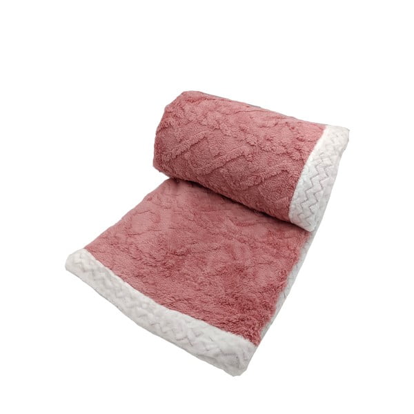 Pătură roz din sherpa 150x200 cm Island – My House