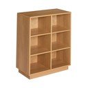 Bibliotecă în culoare naturală cu aspect de lemn de stejar 80x95x30 cm Disco – Hübsch