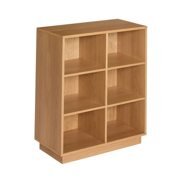Bibliotecă în culoare naturală cu aspect de lemn de stejar 80x95x30 cm Disco – Hübsch