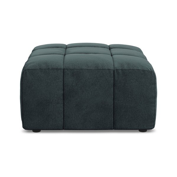 Taburet albastru cu tapițerie din catifea Aloha – Makamii