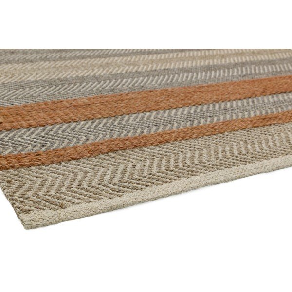 Covor Asiatic Carpets Fields, 160 x 230 cm, taupe-portocaliu-image-4