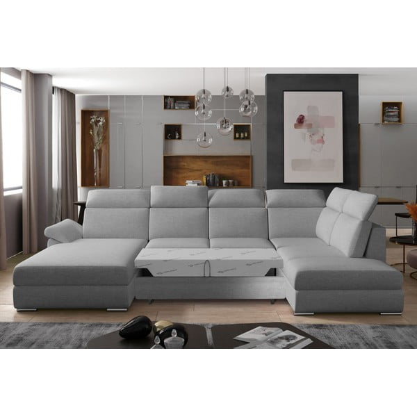 Colțar gri deschis extensibil (cu colț pe partea dreaptă/în formă de "U") Evanell – ELTAP-image-2