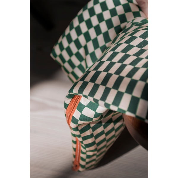 Lenjerie de pat verde/bej din bumbac satinat pentru pat de o persoană 140x200 cm Mini – Mette Ditmer Denmark-image-3