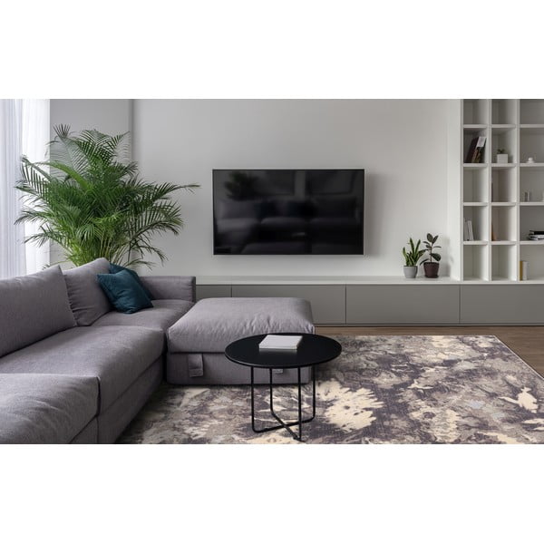 Covor gri din lână 160x240 cm Daub – Agnella-image-1