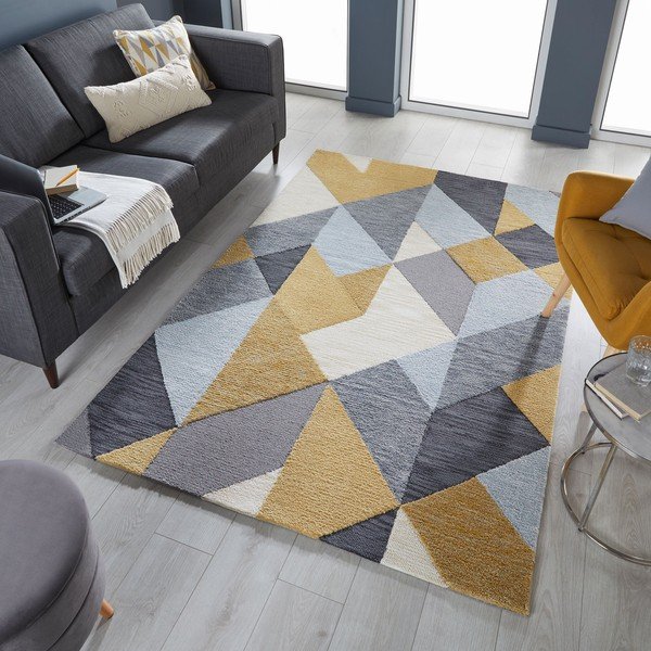Covor Flair Rugs Icon, 120x170 cm, gri-galben-image-4