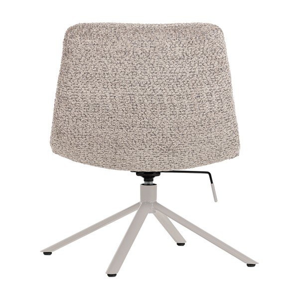 Fotoliu gri deschis pivotant cu tapițerie din țesătură bouclé Soren – WOOOD-image-4