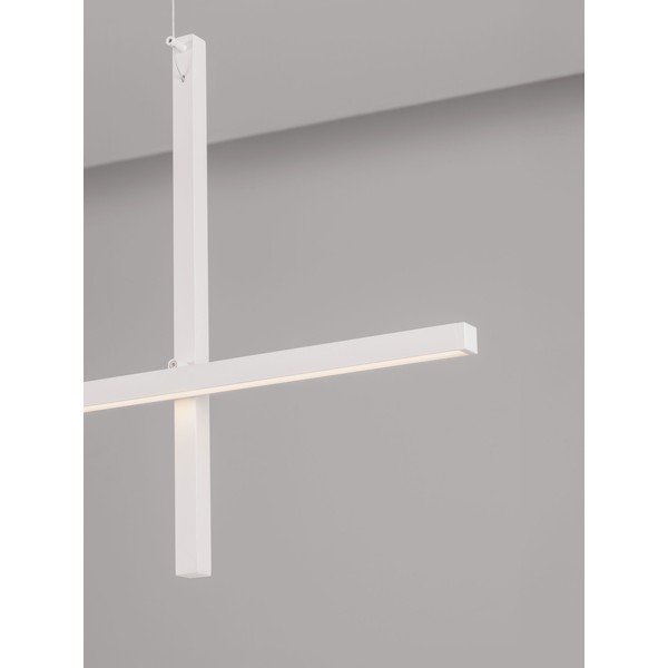 Lustră alb mat LED din aluminiu cu abajur din sticlă acrilică Looma – Nova Luce-image-2