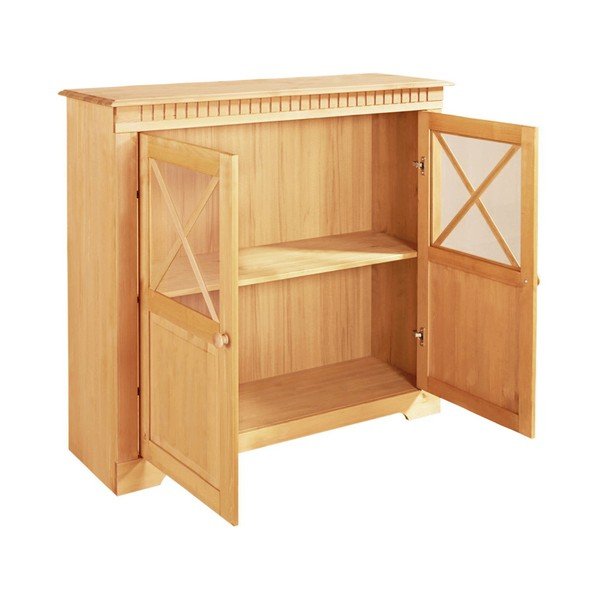 Vitrină în culoare naturală din lemn de pin 95x35 cm Lisa – Støraa-image-3