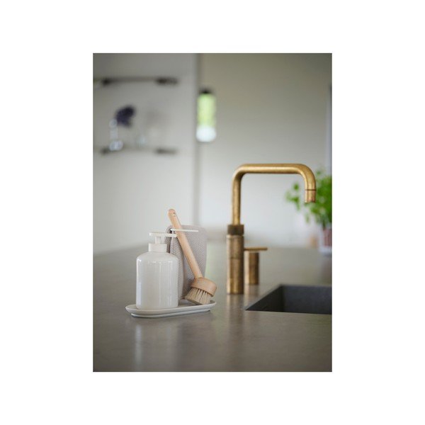 Suport pentru accesorii de spălat vase alb din plastic și gresie Inu – Zone-image-3
