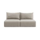 Canapea taupe extensibilă/cu spațiu de depozitare cu tapițerie din catifea 216 cm Kalena – Makamii