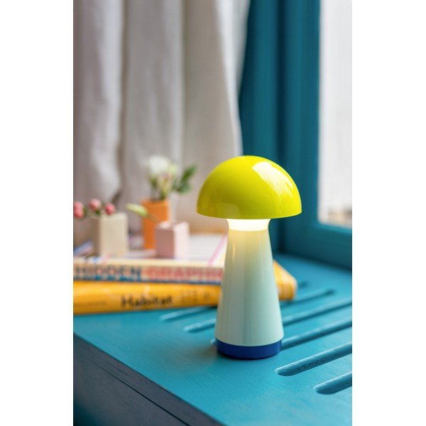 Veioză galbenă/albastru-deschis LED cu intensitate reglabilă (înălțime 18 cm) Bobbi – Remember-image-1