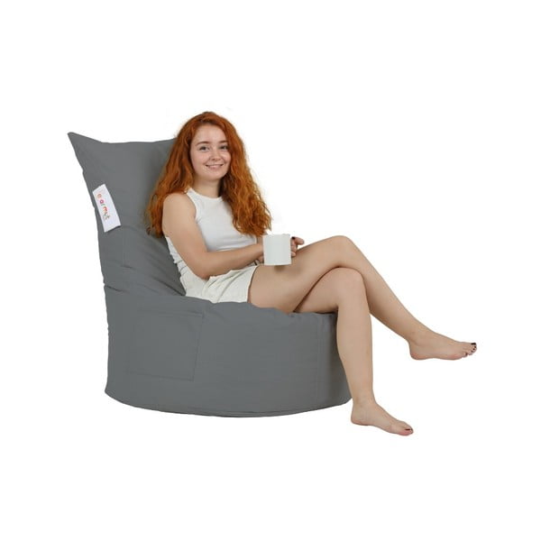 Beanbag pentru grădină gri închis Balina – Floriane Garden-image-1