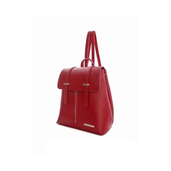 Rucsac din piele, Sofia Cardoni Tefe, roșu-image-2