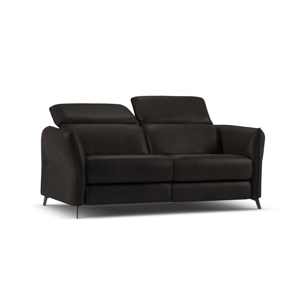 Canapea neagră cu tapițerie din piele 103 cm Hubble – Windsor & Co Sofas-image-2