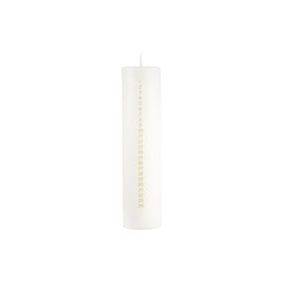 Lumânare de Advent cu numere Unipar, timp de ardere 98 h, alb