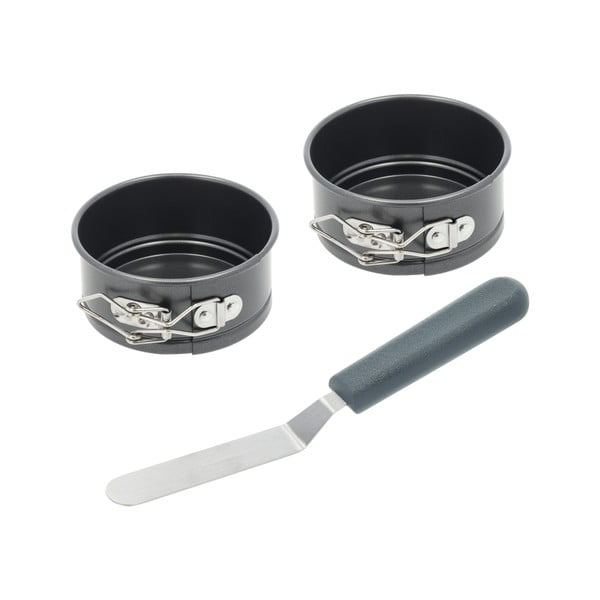 Set de forme de copt cu accesorii 3 buc. pentru tort din oțel ø 10 cm – Blomsterbergs