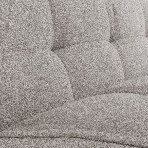 Canapea gri deschis cu tapițerie din țesătură bouclé 204 cm Cluster – vtwonen-image-1