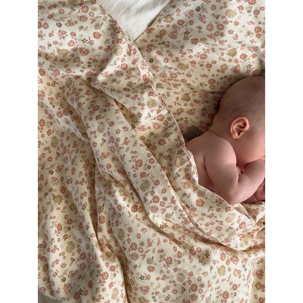 Lenjerie de pat pentru copii, bej din bumbac organic pentru pătuț 70x100 cm Augusta – Cam Cam Copenhagen-image-1