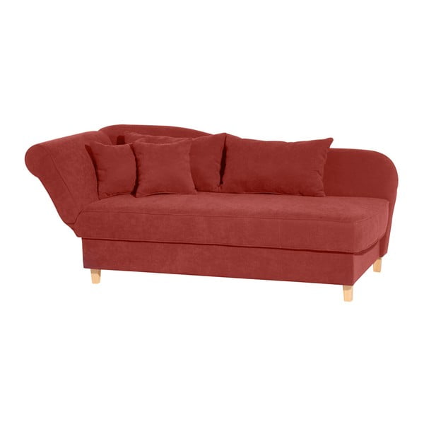 Canapea cu ladă depozitare Max Winzer Saturn, colț pe stânga, roșu