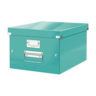 Cutie de depozitare din carton cu capac turcoaz Click&Store - Leitz
