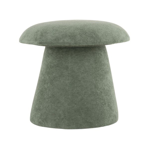 Taburet gri cu tapițerie din catifea Mushroom – Leitmotiv