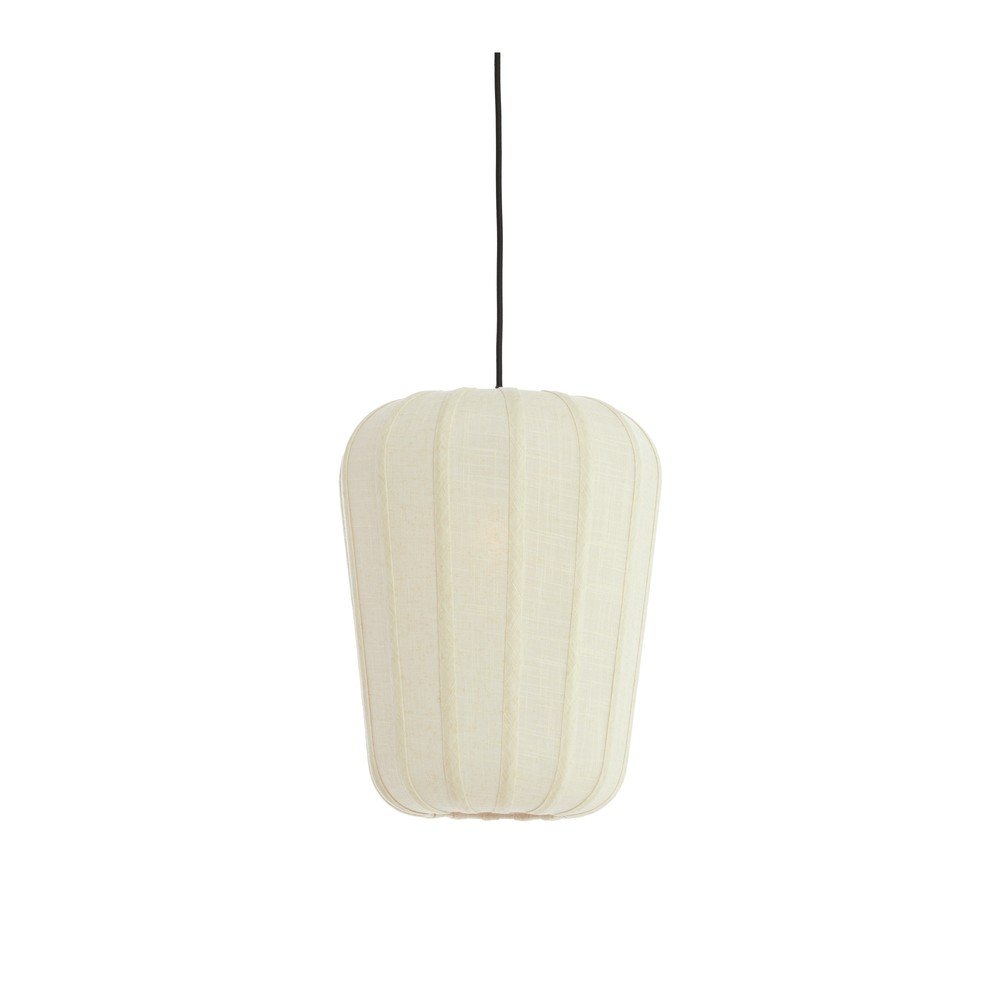 Lustră albă cu abajur textil ø 10 cm Bibury – Light & Living