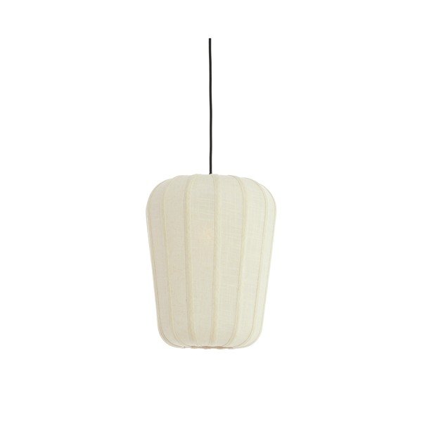 Lustră albă cu abajur textil ø 10 cm Bibury – Light & Living