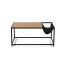 Măsuță de cafea neagră/în culoare naturală cu aspect de lemn de stejar 60x99 cm Bayen – Bonami Essentials