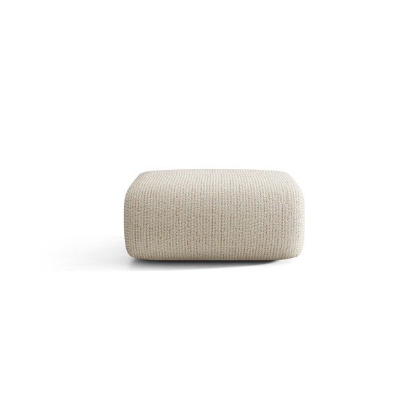 Puf crem cu tapițerie din chenille Neo – Micadoni -image-1