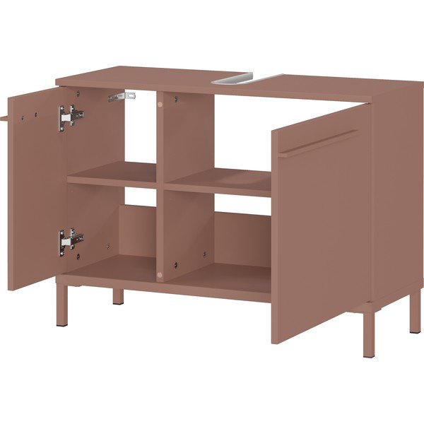 Dulap sub chiuvetă maro cu aspect mat 80x59 cm Laurino – Germania-image-3