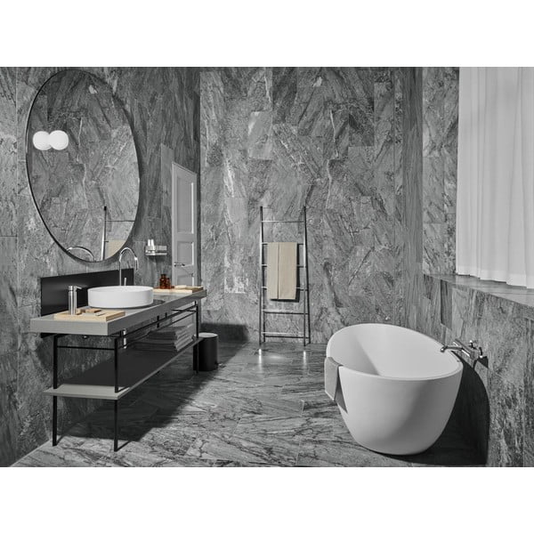 Dozator de săpun lichid argintiu lucios de montat pe perete din oțel inoxidabil 100 ml Nexio – Blomus-image-1